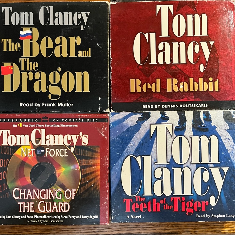 Tom Clancy audio books - Lot of 4
